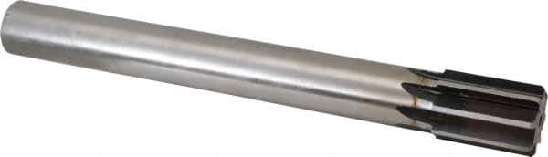 Made in USA - 1-7/16" Diam, 1-1/4" Max Diam Straight Shank, 2" Flute Length, Machine Expansion Reamer - Straight Flute, 12" OAL, Right Hand Cut, 8 Flutes, High Speed Steel, Bright Finish - Eagle Tool & Supply