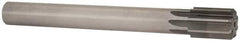 Made in USA - 1-1/2" Diam, 1-1/4" Max Diam Straight Shank, 2-1/8" Flute Length, Machine Expansion Reamer - Straight Flute, 12-1/2" OAL, Right Hand Cut, 8 Flutes, High Speed Steel, Bright Finish - Eagle Tool & Supply