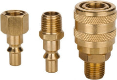 Value Collection - 3 Piece 1/4" Body 1/4 NPT 145 psi ARO Pneumatic Coupling Plug Set - Eagle Tool & Supply