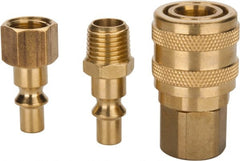 Value Collection - 3 Piece 1/4" Body 1/4 NPT 145 psi ARO Pneumatic Coupling Plug Set - Eagle Tool & Supply