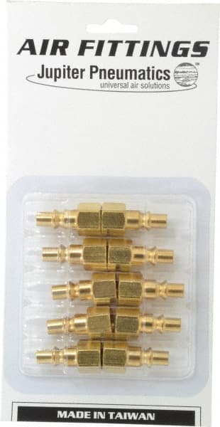 Value Collection - 10 Piece 1/4" Body 1/4 NPT 215 psi Steel ARO Pneumatic Coupling Plug Set - Eagle Tool & Supply
