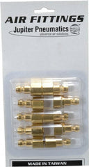 Value Collection - 10 Piece 1/4" Body 1/4 NPT 215 psi Steel Tru-Flate Automotive Pneumatic Coupling Plug Set - Eagle Tool & Supply