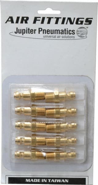 Value Collection - 10 Piece 1/4" Body 1/4 NPT 215 psi Steel Tru-Flate Automotive Pneumatic Coupling Plug Set - Eagle Tool & Supply