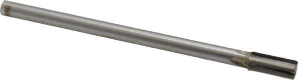 Made in USA - 7/16" Diam, 3/8" Max Diam Straight Shank, 1" Flute Length, Machine Expansion Reamer - Straight Flute, 7" OAL, Right Hand Cut, 4 Flutes, Carbide-Tipped, Bright Finish - Eagle Tool & Supply