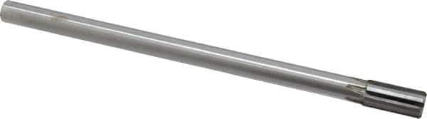 Made in USA - 1/2" Diam, 7/16" Max Diam Straight Shank, 1" Flute Length, Machine Expansion Reamer - Straight Flute, 8" OAL, Right Hand Cut, 6 Flutes, Carbide-Tipped, Bright Finish - Eagle Tool & Supply