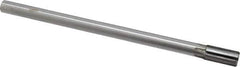 Made in USA - 1/2" Diam, 7/16" Max Diam Straight Shank, 1" Flute Length, Machine Expansion Reamer - Straight Flute, 8" OAL, Right Hand Cut, 6 Flutes, Carbide-Tipped, Bright Finish - Eagle Tool & Supply