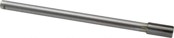 Made in USA - 9/16" Diam, 7/16" Max Diam Straight Shank, 1-1/8" Flute Length, Machine Expansion Reamer - Straight Flute, 8" OAL, Right Hand Cut, 6 Flutes, Carbide-Tipped, Bright Finish - Eagle Tool & Supply