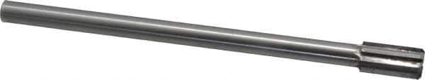 Made in USA - 19/32" Diam, 7/16" Max Diam Straight Shank, 1-1/8" Flute Length, Machine Expansion Reamer - Straight Flute, 8" OAL, Right Hand Cut, 6 Flutes, Carbide-Tipped, Bright Finish - Eagle Tool & Supply