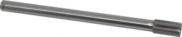 Made in USA - 11/16" Diam, 9/16" Max Diam Straight Shank, 1-1/4" Flute Length, Machine Expansion Reamer - Straight Flute, 9" OAL, Right Hand Cut, 6 Flutes, Carbide-Tipped, Bright Finish - Eagle Tool & Supply