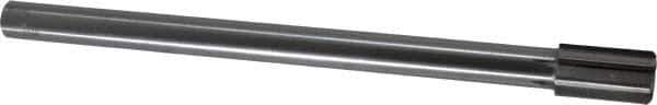 Made in USA - 23/32" Diam, 9/16" Max Diam Straight Shank, 1-1/4" Flute Length, Machine Expansion Reamer - Straight Flute, 9" OAL, Right Hand Cut, 6 Flutes, Carbide-Tipped, Bright Finish - Eagle Tool & Supply