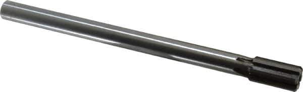 Made in USA - 3/4" Diam, 5/8" Max Diam Straight Shank, 1-3/8" Flute Length, Machine Expansion Reamer - Straight Flute, 9-1/2" OAL, Right Hand Cut, 6 Flutes, Carbide-Tipped, Bright Finish - Eagle Tool & Supply