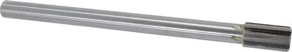 Made in USA - 25/32" Diam, 5/8" Max Diam Straight Shank, 1-3/8" Flute Length, Machine Expansion Reamer - Straight Flute, 9-1/2" OAL, Right Hand Cut, 6 Flutes, Carbide-Tipped, Bright Finish - Eagle Tool & Supply