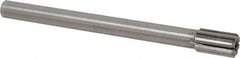 Made in USA - 15/16" Diam, 3/4" Max Diam Straight Shank, 1-1/2" Flute Length, Machine Expansion Reamer - Straight Flute, 10" OAL, Right Hand Cut, 8 Flutes, Carbide-Tipped, Bright Finish - Eagle Tool & Supply