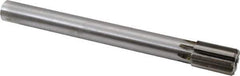 Made in USA - 1-3/16" Diam, 1" Max Diam Straight Shank, 1-3/4" Flute Length, Machine Expansion Reamer - Straight Flute, 11" OAL, Right Hand Cut, 8 Flutes, Carbide-Tipped, Bright Finish - Eagle Tool & Supply