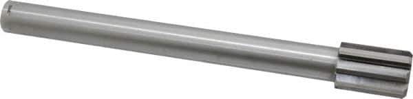 Made in USA - 1-3/8" Diam, 1" Max Diam Straight Shank, 2" Flute Length, Machine Expansion Reamer - Straight Flute, 12" OAL, Right Hand Cut, 8 Flutes, Carbide-Tipped, Bright Finish - Eagle Tool & Supply