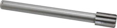 Made in USA - 1-3/8" Diam, 1" Max Diam Straight Shank, 2" Flute Length, Machine Expansion Reamer - Straight Flute, 12" OAL, Right Hand Cut, 8 Flutes, Carbide-Tipped, Bright Finish - Eagle Tool & Supply