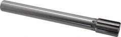 Made in USA - 1-1/2" Diam, 1-1/4" Max Diam Straight Shank, 2-1/8" Flute Length, Machine Expansion Reamer - Straight Flute, 12-1/2" OAL, Right Hand Cut, 8 Flutes, Carbide-Tipped, Bright Finish - Eagle Tool & Supply