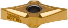 Seco - DNMP431 MF1 Grade TS2000 Carbide Turning Insert - TiAlN/TiN Finish, 55° Diamond, 1/2" Inscr Circle, 3/16" Thick, 1/64" Corner Radius - Eagle Tool & Supply