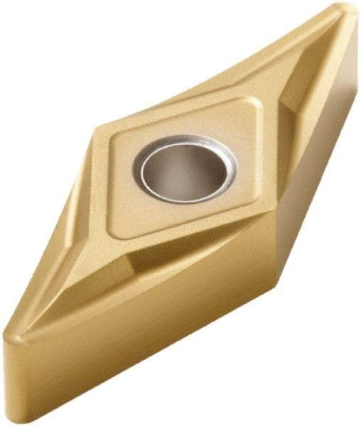 Seco - VNGM331 MF1 Grade TS2000 Carbide Turning Insert - TiAlN/TiN Finish, 35° Diamond, 3/8" Inscr Circle, 3/16" Thick, 1/64" Corner Radius - Eagle Tool & Supply