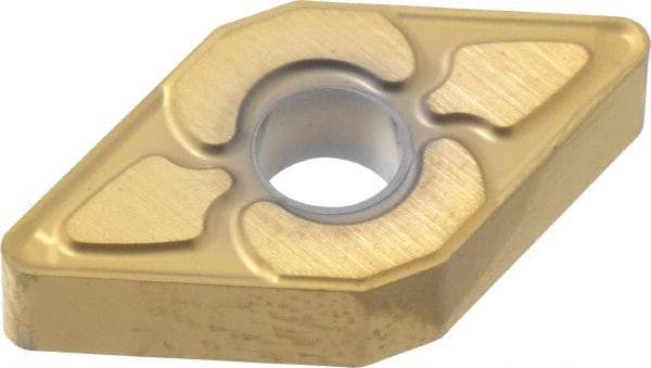 Seco - DNMG433 MF4 Grade TS2000 Carbide Turning Insert - TiAlN/TiN Finish, 55° Diamond, 1/2" Inscr Circle, 3/16" Thick, 3/64" Corner Radius - Eagle Tool & Supply