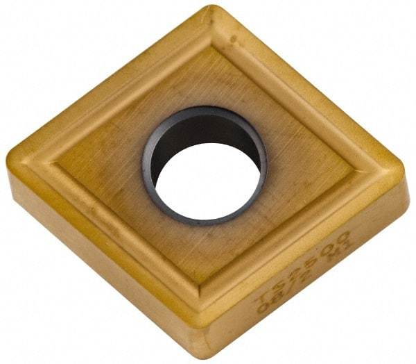 Seco - CNMP432 M1 Grade TS2500 Carbide Turning Insert - TiAlN/TiN Finish, 80° Diamond, 1/2" Inscr Circle, 3/16" Thick, 1/32" Corner Radius - Eagle Tool & Supply