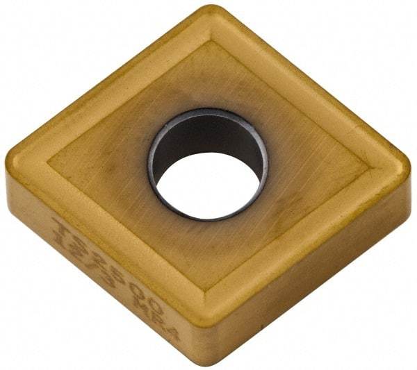 Seco - CNMG543 MR4 Grade TS2500 Carbide Turning Insert - TiAlN/TiN Finish, 80° Diamond, 5/8" Inscr Circle, 1/4" Thick, 3/64" Corner Radius - Eagle Tool & Supply
