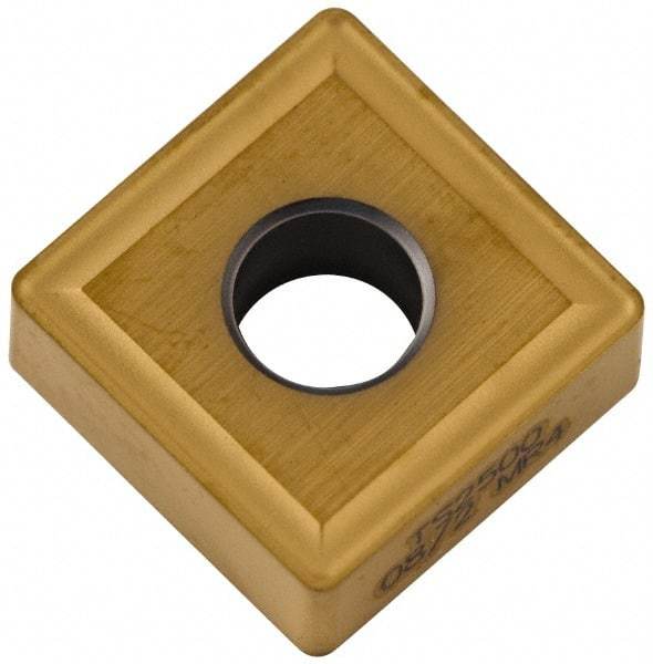 Seco - SNMG432 MR4 Grade TS2500 Carbide Turning Insert - TiAlN/TiN Finish, 90° Square, 1/2" Inscr Circle, 3/16" Thick, 1/32" Corner Radius - Eagle Tool & Supply