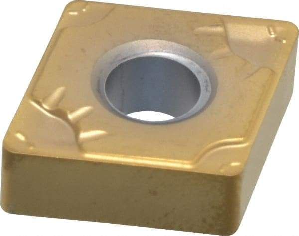 Seco - CNMG432 MF5 Grade TS2500 Carbide Turning Insert - TiAlN/TiN Finish, 80° Diamond, 1/2" Inscr Circle, 3/16" Thick, 1/32" Corner Radius - Eagle Tool & Supply