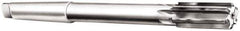 Made in USA - 9/16" Diam, 1MT Morse Taper Shank, 1-1/8" Flute Length, Machine Expansion Reamer - Straight Flute, 8" OAL, Right Hand Cut, 6 Flutes, Carbide-Tipped, Bright Finish - Eagle Tool & Supply