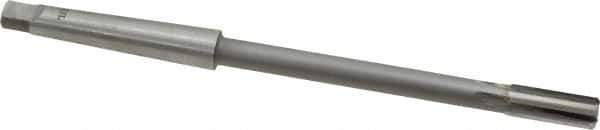 Made in USA - 3/8" Diam, 1MT Morse Taper Shank, 1" Flute Length, Machine Expansion Reamer - Straight Flute, 7" OAL, Right Hand Cut, 4 Flutes, Carbide-Tipped, Bright Finish - Eagle Tool & Supply