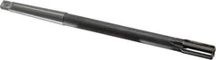 Made in USA - 1/2" Diam, 1MT Morse Taper Shank, 1" Flute Length, Machine Expansion Reamer - Straight Flute, 8" OAL, Right Hand Cut, 6 Flutes, Carbide-Tipped, Bright Finish - Eagle Tool & Supply