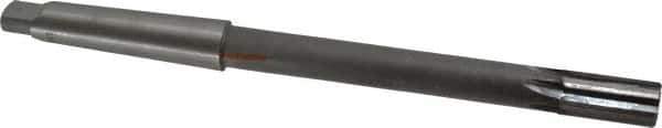 Made in USA - 5/8" Diam, 2MT Morse Taper Shank, 1-1/4" Flute Length, Machine Expansion Reamer - Straight Flute, 9" OAL, Right Hand Cut, 6 Flutes, Carbide-Tipped, Bright Finish - Eagle Tool & Supply