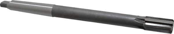 Made in USA - 3/4" Diam, 2MT Morse Taper Shank, 1-3/8" Flute Length, Machine Expansion Reamer - Straight Flute, 9-1/2" OAL, Right Hand Cut, 6 Flutes, Carbide-Tipped, Bright Finish - Eagle Tool & Supply
