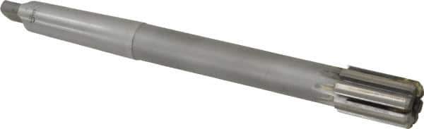 Made in USA - 1-1/8" Diam, 3MT Morse Taper Shank, 1-3/4" Flute Length, Machine Expansion Reamer - Straight Flute, 11" OAL, Right Hand Cut, 8 Flutes, Carbide-Tipped, Bright Finish - Eagle Tool & Supply