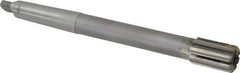 Made in USA - 1-1/8" Diam, 3MT Morse Taper Shank, 1-3/4" Flute Length, Machine Expansion Reamer - Straight Flute, 11" OAL, Right Hand Cut, 8 Flutes, Carbide-Tipped, Bright Finish - Eagle Tool & Supply