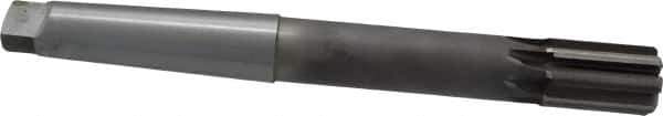 Made in USA - 1-1/4" Diam, 4MT Morse Taper Shank, 1-7/8" Flute Length, Machine Expansion Reamer - Straight Flute, 11-1/2" OAL, Right Hand Cut, 8 Flutes, Carbide-Tipped, Bright Finish - Eagle Tool & Supply