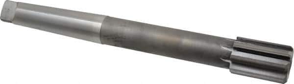 Made in USA - 1-1/2" Diam, 4MT Morse Taper Shank, 2-1/8" Flute Length, Machine Expansion Reamer - Straight Flute, 12-1/2" OAL, Right Hand Cut, 8 Flutes, Carbide-Tipped, Bright Finish - Eagle Tool & Supply