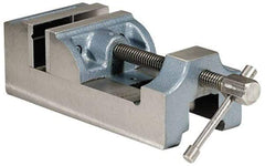Palmgren - 3" Jaw Opening Capacity x 1-1/2" Throat Depth, Horizontal Drill Press Vise - 2-7/16" Wide Jaw, Stationary Base, Standard Speed, 7-1/2" OAL x 2-9/16" Overall Height, Cast Iron - Eagle Tool & Supply