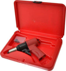 HUCK - 1/8 to 1/4" Pneumatic Rivet Tool Kit - Includes Riveter, 4 Nose Pieces - Eagle Tool & Supply