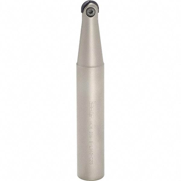 Iscar - 5/8" Cut Diam, 3/4" Shank Diam, 6-1/2" OAL, Indexable Ball Nose End Mill - 2-1/2" Head Length, Straight Shank, HCM D.62 Toolholder, HBF-QF, HBR-QF, HCD-QF, HCR Insert - Eagle Tool & Supply