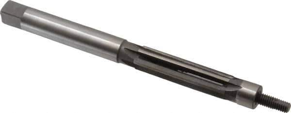 Made in USA - 1/2" Reamer Diam, 0.4950" Diam Straight Shank, 1-13/16" Flute Length, Hand Expansion Reamer - Straight Flute, 5-1/2" OAL, Right Hand Cut, 6 Flutes, High Speed Steel - Eagle Tool & Supply
