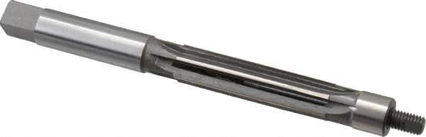 Made in USA - 5/8" Reamer Diam, 0.6200" Diam Straight Shank, 2-1/2" Flute Length, Hand Expansion Reamer - Straight Flute, 6-1/2" OAL, Right Hand Cut, 6 Flutes, High Speed Steel - Eagle Tool & Supply