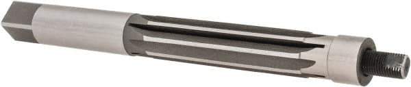Made in USA - 21/32" Reamer Diam, 0.6200" Diam Straight Shank, 2-1/2" Flute Length, Hand Expansion Reamer - Straight Flute, 6-1/2" OAL, Right Hand Cut, High Speed Steel - Eagle Tool & Supply