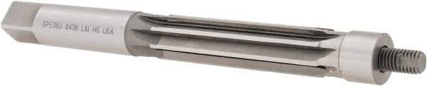 Made in USA - 27/32" Reamer Diam, 0.8075" Diam Straight Shank, 3-1/16" Flute Length, Hand Expansion Reamer - Straight Flute, 7-9/16" OAL, Right Hand Cut, High Speed Steel - Eagle Tool & Supply