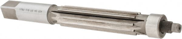 Made in USA - 7/8" Reamer Diam, 0.8700" Diam Straight Shank, 3-5/16" Flute Length, Hand Expansion Reamer - Eagle Tool & Supply