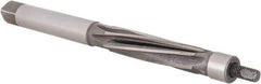 Made in USA - 7/16" Reamer Diam, Straight Shank, 1-3/4" Flute Length, Hand Expansion Reamer - Spiral Flute, 4-1/2" OAL, Left Hand Spiral, Right Hand Cut, 6 Flutes, High Speed Steel - Eagle Tool & Supply