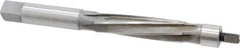 Made in USA - 1/2" Reamer Diam, Straight Shank, 1-13/16" Flute Length, Hand Expansion Reamer - Spiral Flute, 5" OAL, Left Hand Spiral, Right Hand Cut, 6 Flutes, High Speed Steel - Eagle Tool & Supply