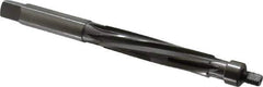 Made in USA - 5/8" Reamer Diam, Straight Shank, 2-1/2" Flute Length, Hand Expansion Reamer - Spiral Flute, 6" OAL, Left Hand Spiral, Right Hand Cut, 8 Flutes, High Speed Steel - Eagle Tool & Supply