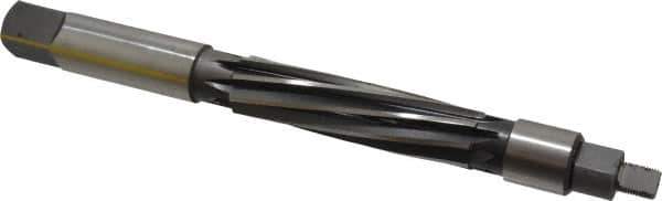Made in USA - 1" Reamer Diam, Straight Shank, 3-3/4" Flute Length, Hand Expansion Reamer - Spiral Flute, 8-3/8" OAL, Left Hand Spiral, Right Hand Cut, 8 Flutes, High Speed Steel - Eagle Tool & Supply