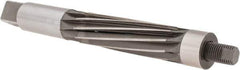 Made in USA - 1-3/8" Reamer Diam, Straight Shank, 4-9/16" Flute Length, Hand Expansion Reamer - Spiral Flute, 10-1/2" OAL, Left Hand Spiral, Right Hand Cut, 10 Flutes, High Speed Steel - Eagle Tool & Supply